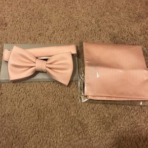Blush bow tie